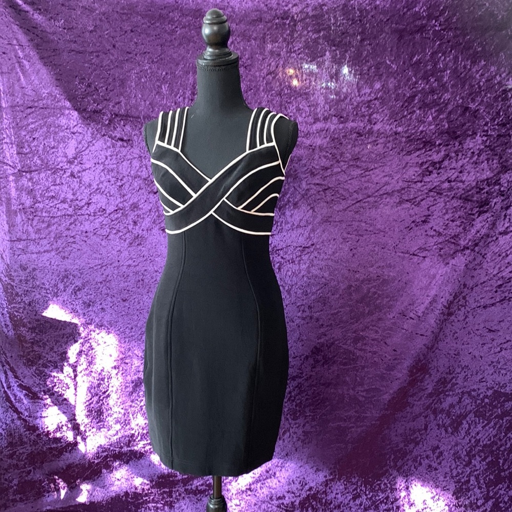 Black with white trim Dress